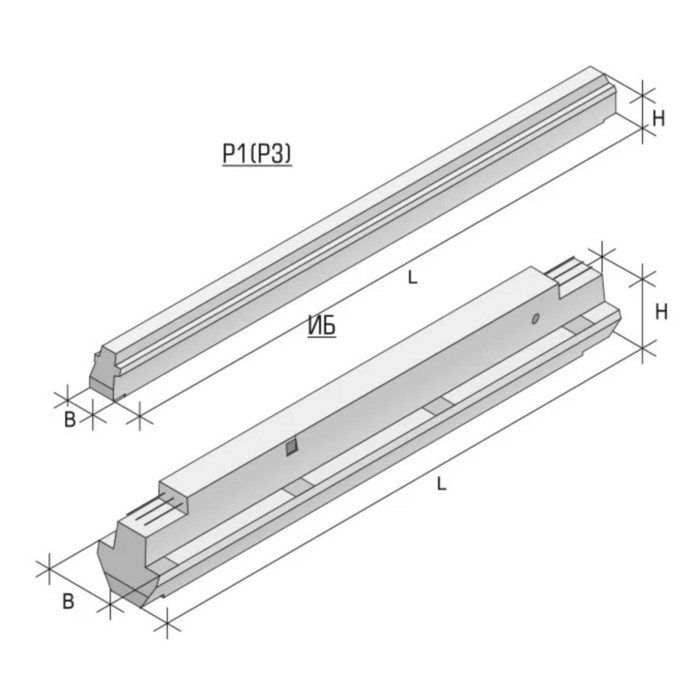 Ригель железобетонный ИБ23пр-1