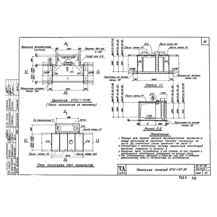 Уширение кабельного тоннеля УКТ-6
